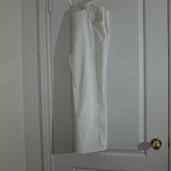 Billblass vintage White Ramie Blend Straight Leg Pants Size 10 - Picture 3 of 9